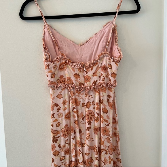 Women’s midi summer dress, XS, AUS size 6, flowy summer dress, coral/peach color - Picture 2 of 10
